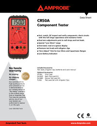 Thumbnail of document Data Sheet - CR50A Inductance, Capacitance and Resistance Tester